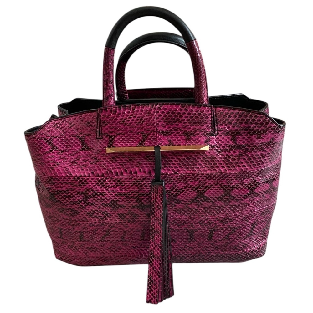 Brian Atwood Grace E/W snake embossed tote(NO STRAP)
